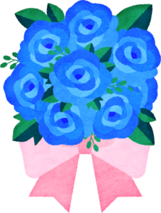 バラの花束（青）